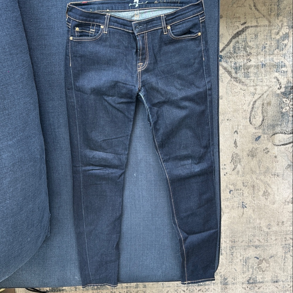 Women's 7 for all Mankind Dark Blue Jeans